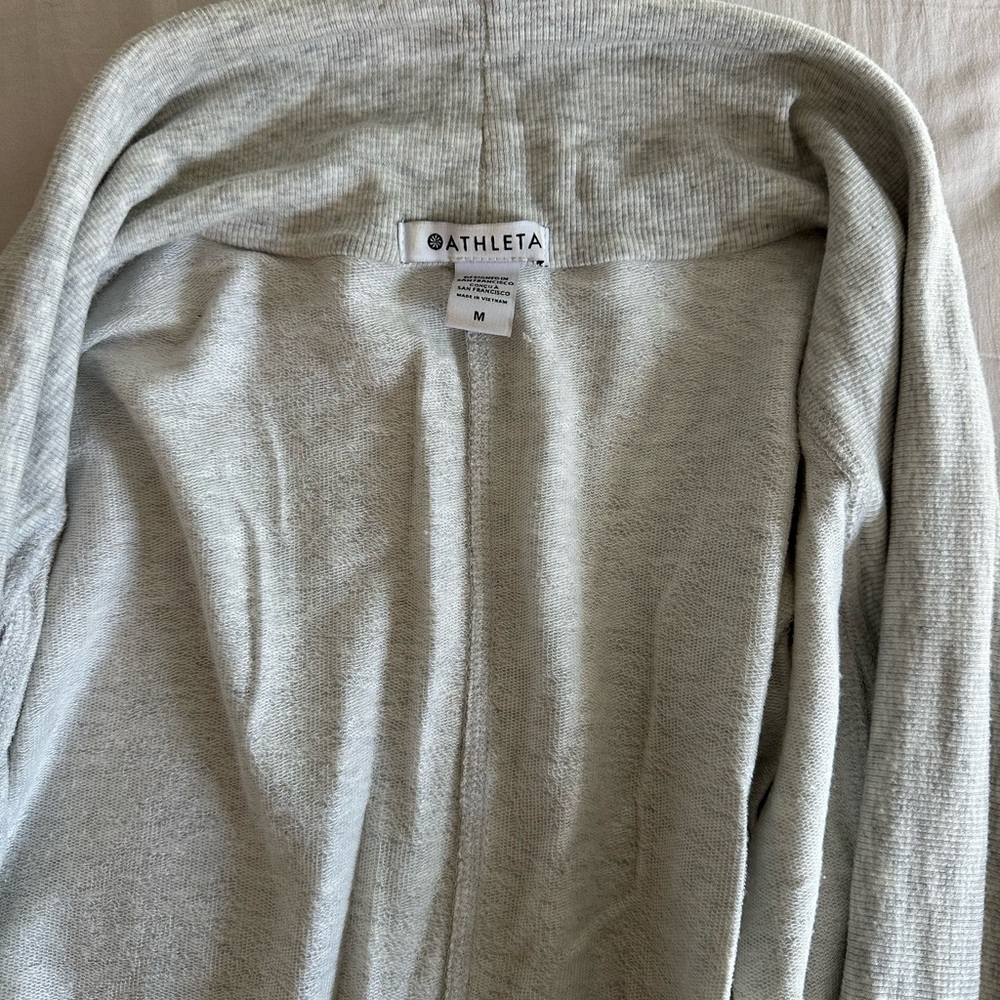 Athleta Heather Gray Open Cardigan